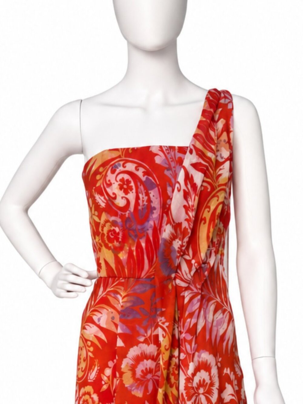 Ralph Lauren Collection Purple Label Silk One Shoulder Dress 2